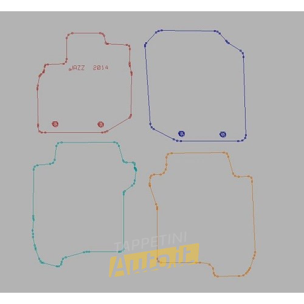 Tappetini auto HONDA JAZZ III (2015-2018) Bott. Toyota ovali - TAPPETINI AUTO
