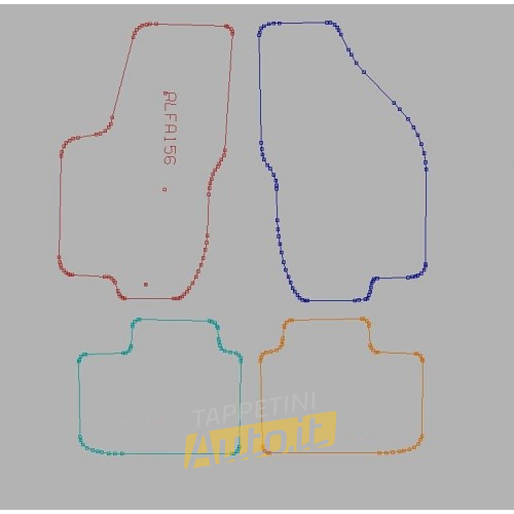 Tappetini auto CITROEN JUMPY III (Una fila; solo anteriori) (2016-) Bott. Toyota ovali - TAPPETINI AUTO
