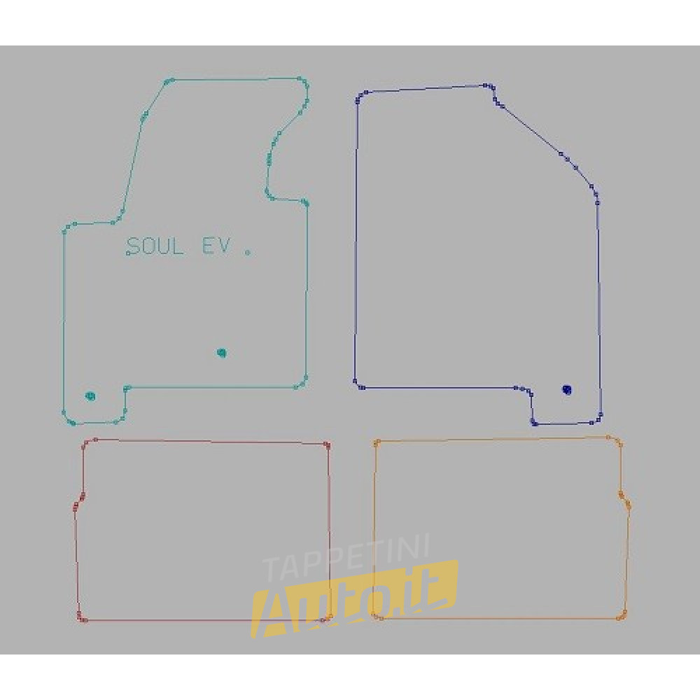 Tappetini auto KIA SOUL EV Electric (2014-) Anelli metallici 15mm - TAPPETINI AUTO Tappetini auto KIA SOUL EV Electric (2014-) Anelli metallici 15mm - TAPPETINI AUTO