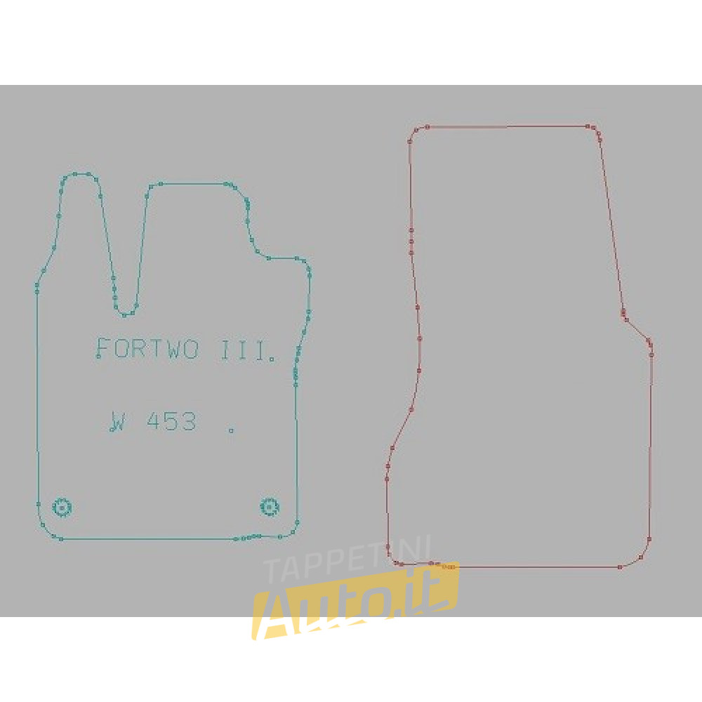 Tappetini auto SMART FORTWO III W453 (2014-) Bott. Merc. - TAPPETINI AUTO Tappetini auto SMART FORTWO III W453 (2014-) Bott. Merc. - TAPPETINI AUTO